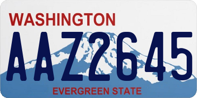 WA license plate AAZ2645