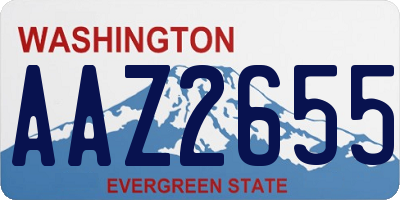 WA license plate AAZ2655