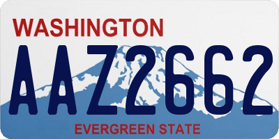 WA license plate AAZ2662