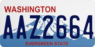 WA license plate AAZ2664
