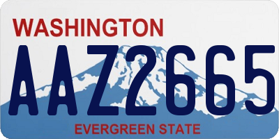 WA license plate AAZ2665