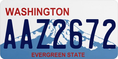 WA license plate AAZ2672