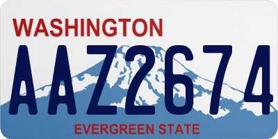 WA license plate AAZ2674