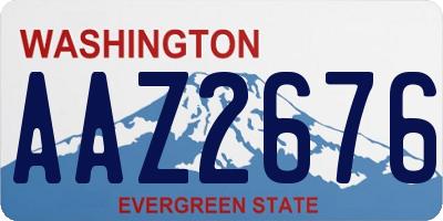 WA license plate AAZ2676