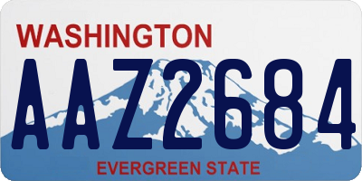WA license plate AAZ2684