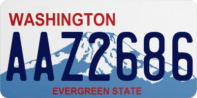 WA license plate AAZ2686