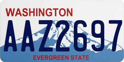 WA license plate AAZ2697