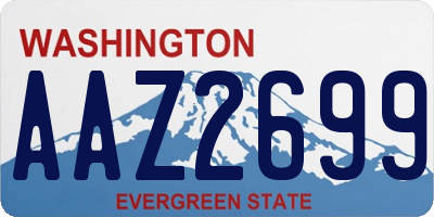 WA license plate AAZ2699