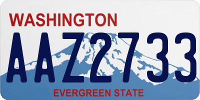 WA license plate AAZ2733