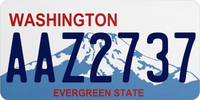 WA license plate AAZ2737