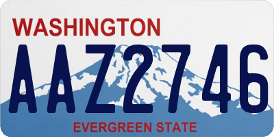 WA license plate AAZ2746