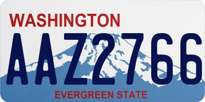 WA license plate AAZ2766