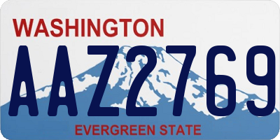 WA license plate AAZ2769