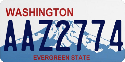 WA license plate AAZ2774