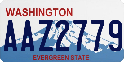 WA license plate AAZ2779