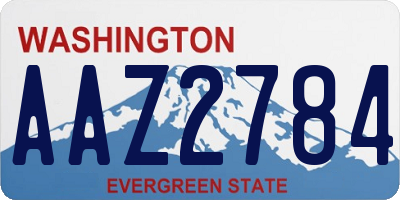 WA license plate AAZ2784