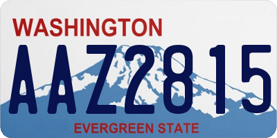 WA license plate AAZ2815