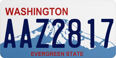 WA license plate AAZ2817