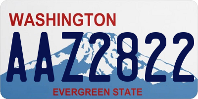 WA license plate AAZ2822