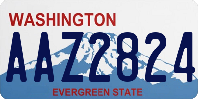 WA license plate AAZ2824