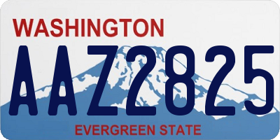 WA license plate AAZ2825