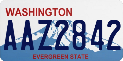 WA license plate AAZ2842
