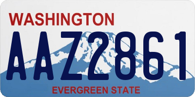 WA license plate AAZ2861
