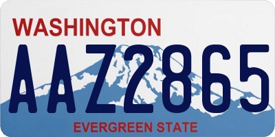 WA license plate AAZ2865