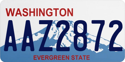 WA license plate AAZ2872
