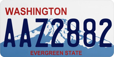 WA license plate AAZ2882