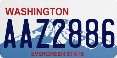 WA license plate AAZ2886