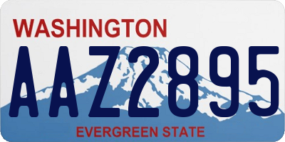WA license plate AAZ2895