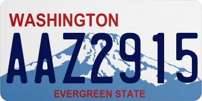 WA license plate AAZ2915