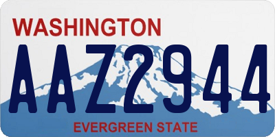 WA license plate AAZ2944