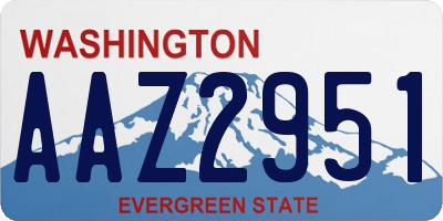 WA license plate AAZ2951