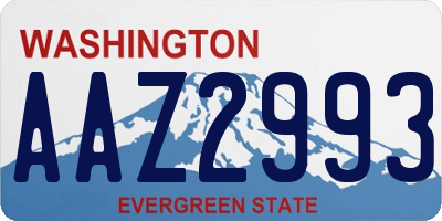 WA license plate AAZ2993