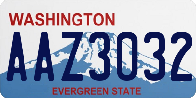 WA license plate AAZ3032