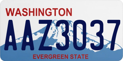 WA license plate AAZ3037