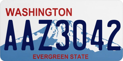 WA license plate AAZ3042