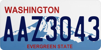 WA license plate AAZ3043