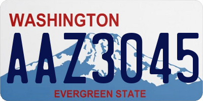 WA license plate AAZ3045