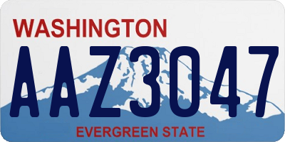 WA license plate AAZ3047