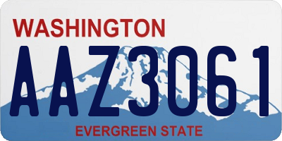 WA license plate AAZ3061
