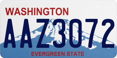 WA license plate AAZ3072