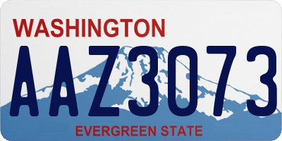 WA license plate AAZ3073