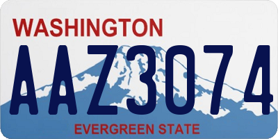 WA license plate AAZ3074