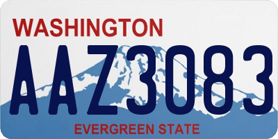 WA license plate AAZ3083