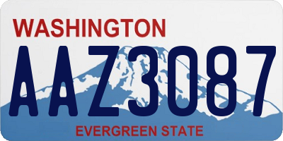 WA license plate AAZ3087