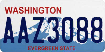 WA license plate AAZ3088