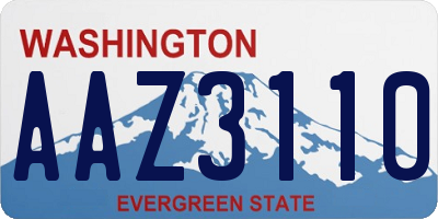 WA license plate AAZ3110